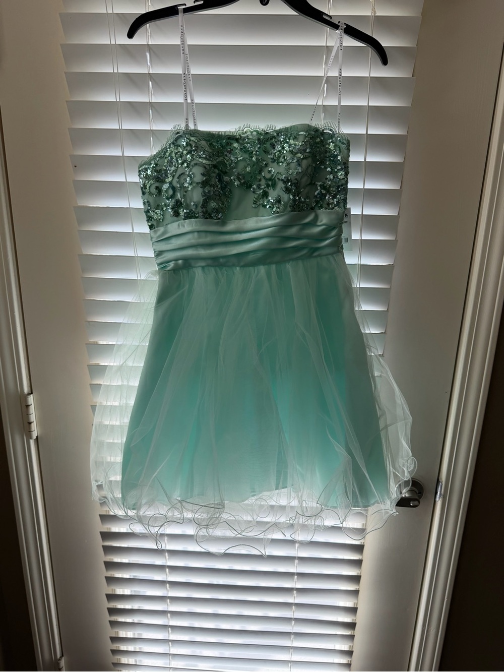 Masquerade Mint Beaded Tulle Party Dress